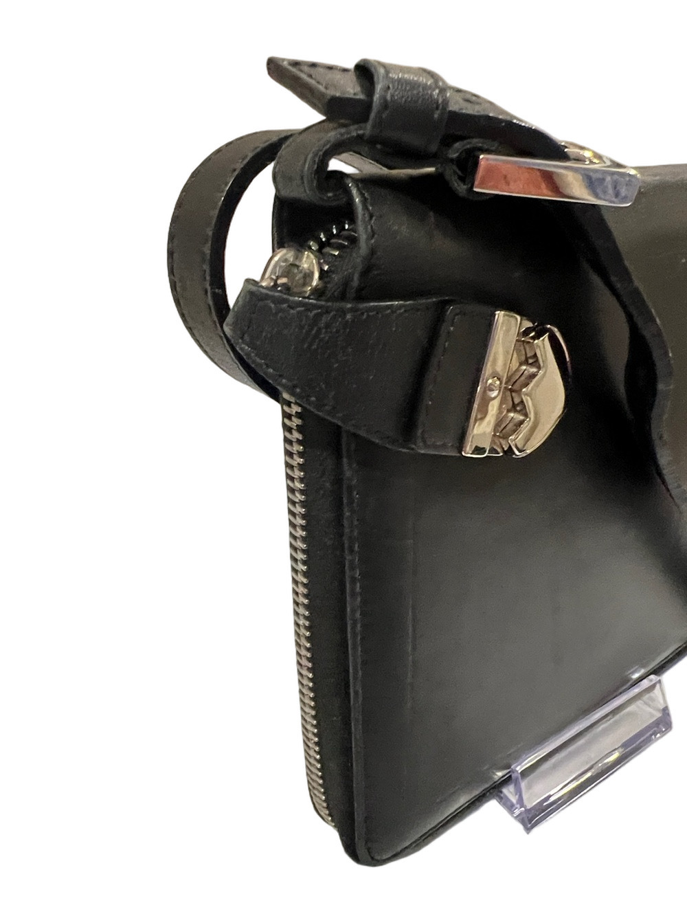 Bally Black Leather Organizer Wallet Crossbody Bag - Picture 7 of 12